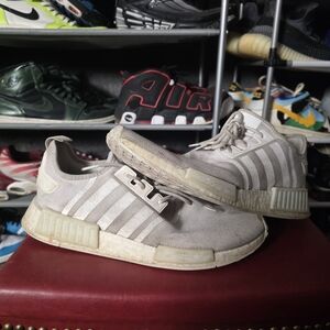 🔥 Adidas NMD R1 Primeblue White Sneakers Size 13